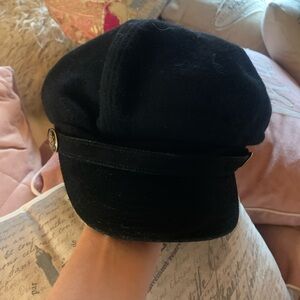 Y2K Juicy Couture Black Newsboy Cap
